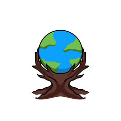 earth and tree vector illustration 
