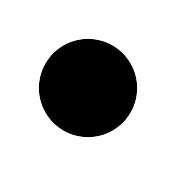 A full stop vector icon on white background.