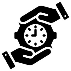 Save Time Glyph Icon