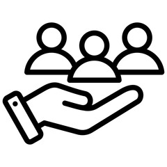 Recruitment Process Outsourcing Outline Icon