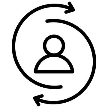 Employee Turnover Outline Icon