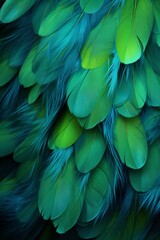 Obraz premium beautiful color feathers as a background, macro photo, nature series