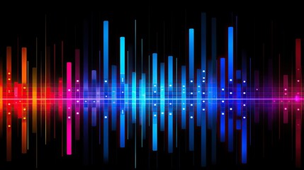 Colorful digital waves - technology backgroundabstract equalizer bar graph