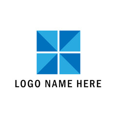 Abstract logo multicolored squares for company design
