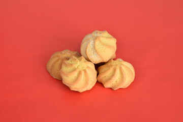 Shortbread cookies in the form of droplets.