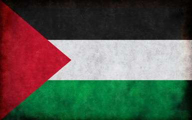 Grunge country flag illustration / Palestine