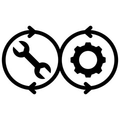 Devops Tool Chain Glyph Icon