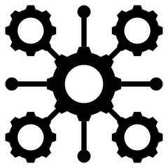 Micro Service Glyph Icon