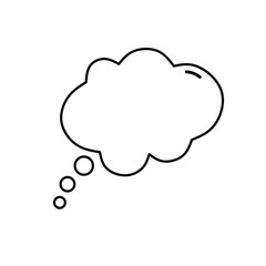 speech bubble icon with line design