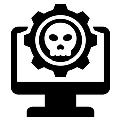 Malicious Software Glyph Icon