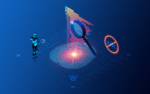 AI Content Detector Concept - 3D Illustration
