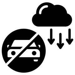 Reduce Air Pollution Glyph Icon
