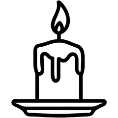 Candle outline vector