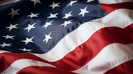 Obraz premium beautiful united states of america flag close up made of beautiful fabric