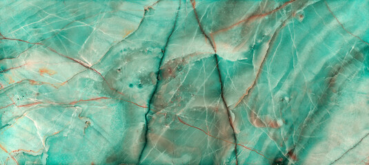 Aqua Green marble texture background, Red and Black Crackle Veins, High gloss marble for ceramic...