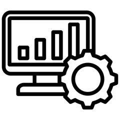 Fototapeta premium Data Management Outline Icon