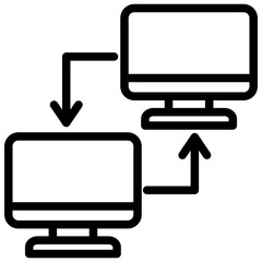 Data Communication Outline Icon