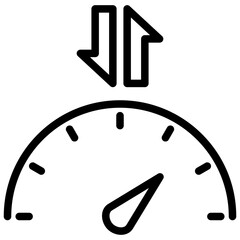 Bandwidth Outline Icon