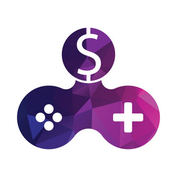 joystick money game online Creative logo design inspiration. Money Game Logo