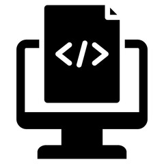 Coding Glyph Icon