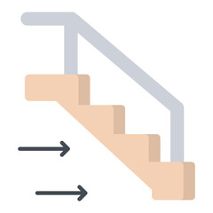 Stairs Flat Icon