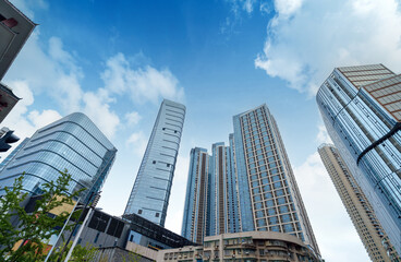 Fototapeta na wymiar skyscrapers in a finance district