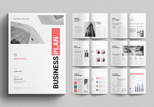Business Plan Brochure Template Design Layout
