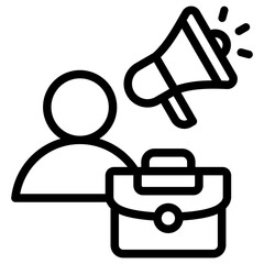 Salesman Outline Icon
