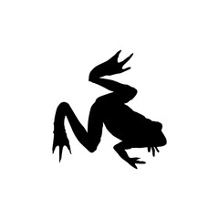 Frog Silhouette, can use for Logo Gram, Art Illustration, Pictogram, Website or Graphic Design Element. Vector Illustration
