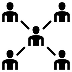 Coordination Glyph Icon