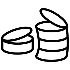 Metal Waste Outline Icon