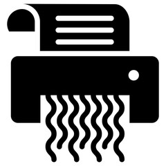 Paper Shredder Glyph Icon