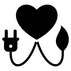 Green Energy Glyph Icon