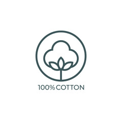 100% cotton icon. SVG.