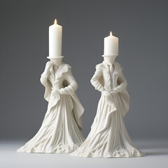 Elegant Dress Design Featuring Candles