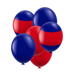 Vector Illustration of Foundation Day of Quito. Balloons.
