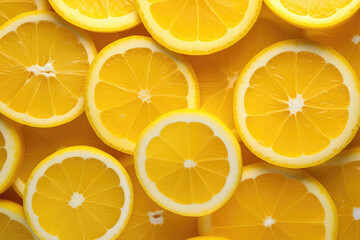 Background of juicy fresh cut lemon