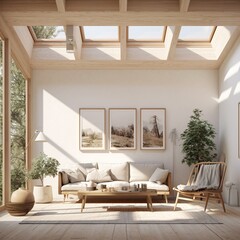 Fototapeta premium scandinavian style house interior design
