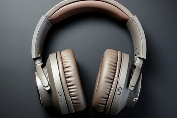 Fototapeta na wymiar Foldable and portable travel headphones for on-the-go audio enjoyment, Generative AI