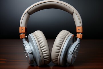 Fototapeta na wymiar High-performance open-back headphones, ideal for critical listening and professional use, Generative AI