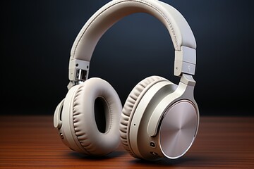 Fototapeta na wymiar Premium noise-canceling headphones for immersive audio experiences, Generative AI