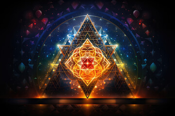 Sacred geometry pattern abstract background