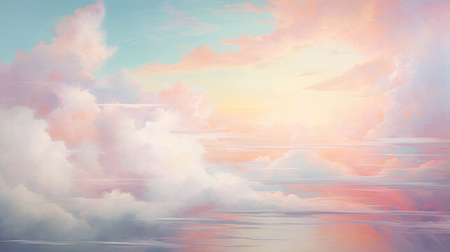 Beautiful fantasy mistical sky with clauds background