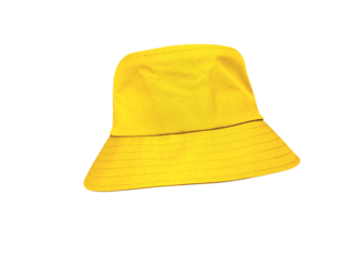 yellow bucket hat Isolated PNG transparent