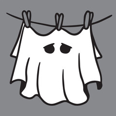 ghost on washing line 