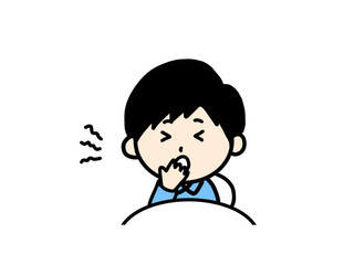 あくび　子供　イラスト