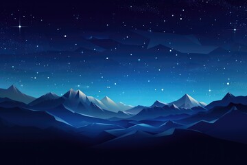 Fototapeta premium Magical nature wallpaper during summer night high in mountains. Generative Ai.