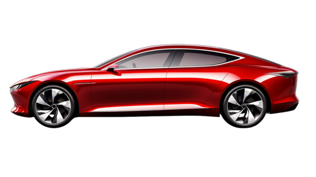 red sports car electronic on transparent PNG