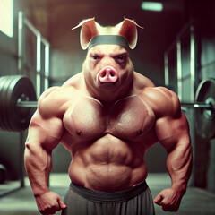 Strong Male Pig