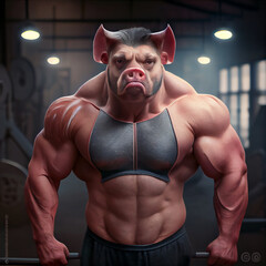 Strong Male Pig